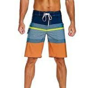 Nonwe Men's Sportwear Quick Dry Beach Shorts with Lining Blue New Size 42